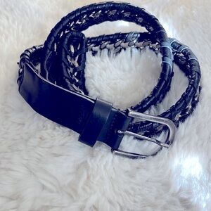 Zadig Voltaire black leather belt chain belt.